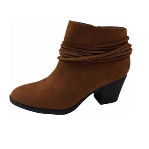 NEW! TC faux suede boots caramel brown -SZ 10